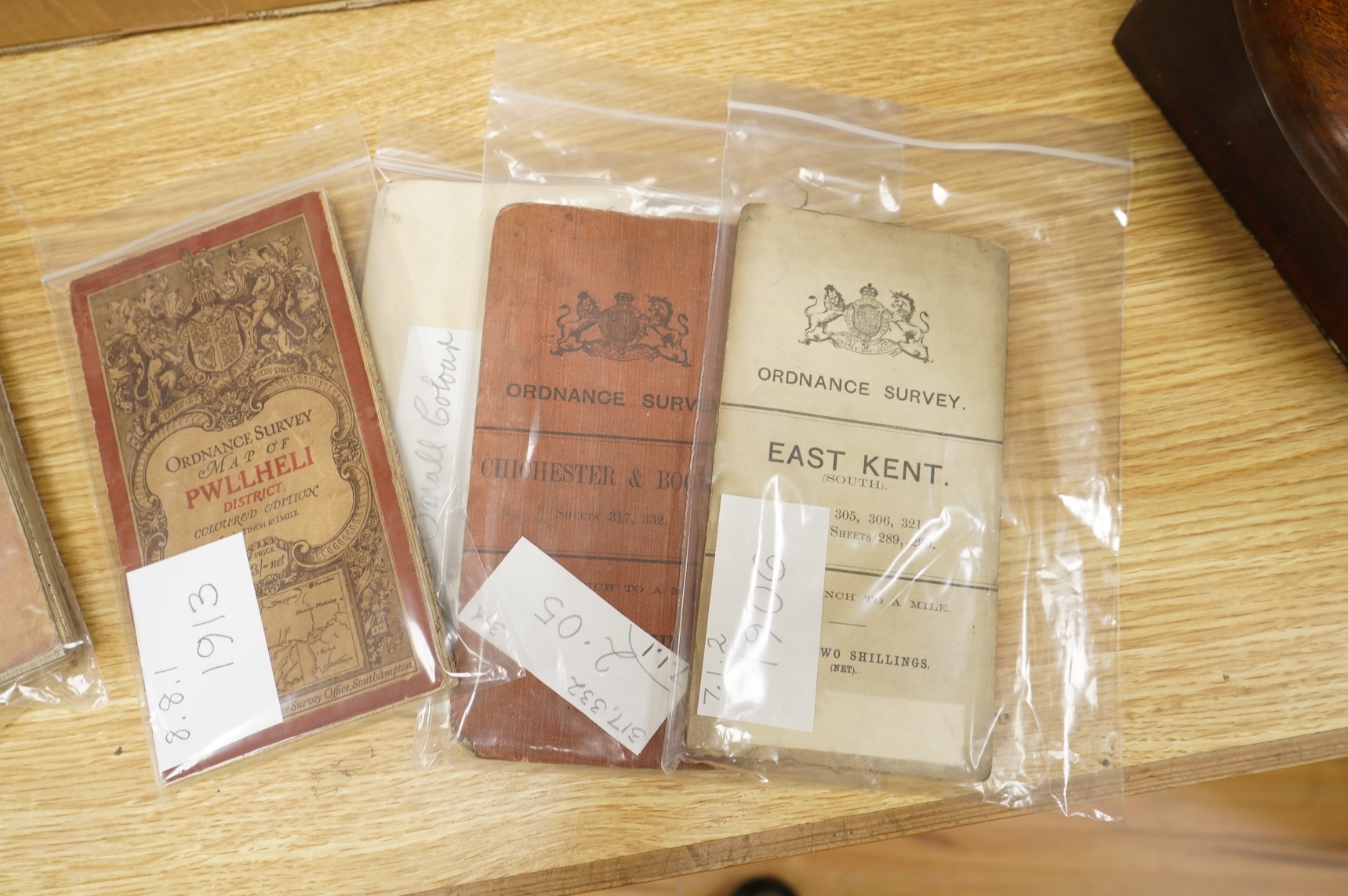 A collection of twenty-seven late 19th and early 20th century Ordnance Survey maps, including the Revised New Series and Third Edition, areas covered include Horsham, Lewes, Brightling, Canterbury, Maidstone & Tunbridge